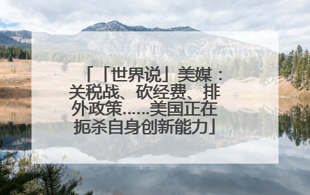 「世界说」美媒：关税战、砍经费、排外政策……美国正在扼杀自身创新能力