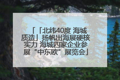 「北纬40度 海城质造」扬帆出海展硬核实力 海城四家企业参展“中东欧”展览会