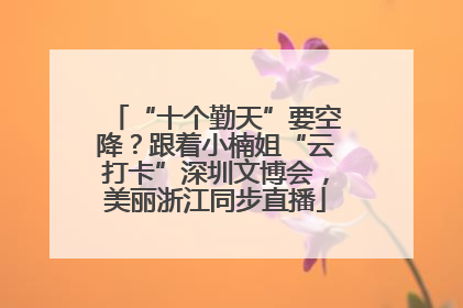 “十个勤天”要空降？跟着小楠姐“云打卡”深圳文博会，美丽浙江同步直播