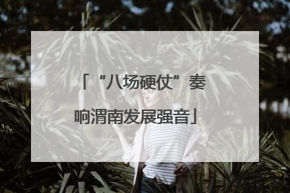 “八场硬仗”奏响渭南发展强音