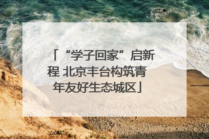 “学子回家”启新程 北京丰台构筑青年友好生态城区