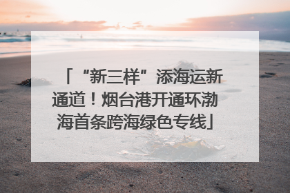 “新三样”添海运新通道！烟台港开通环渤海首条跨海绿色专线