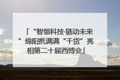 “智领科技·链动未来”绵阳携满满“干货”亮相第二十届西博会