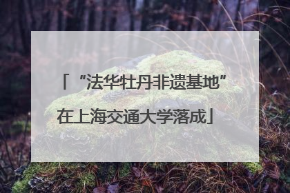 “法华牡丹非遗基地”在上海交通大学落成