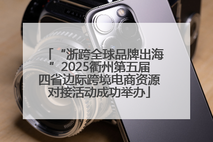 “浙跨全球品牌出海”2025衢州第五届四省边际跨境电商资源对接活动成功举办