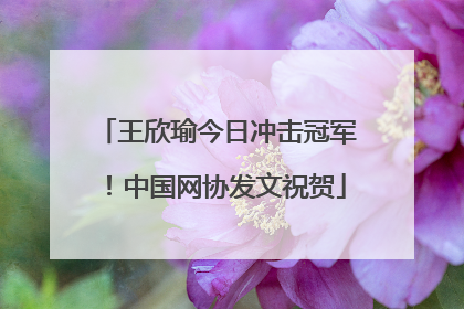 王欣瑜今日冲击冠军！中国网协发文祝贺