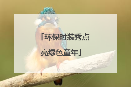 环保时装秀点亮绿色童年