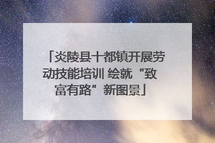 炎陵县十都镇开展劳动技能培训 绘就“致富有路”新图景