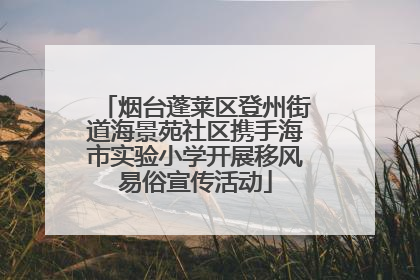 烟台蓬莱区登州街道海景苑社区携手海市实验小学开展移风易俗宣传活动