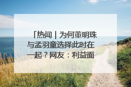 热闻｜为何董明珠与孟羽童选择此时在一起？网友：利益面前啥都能和解
