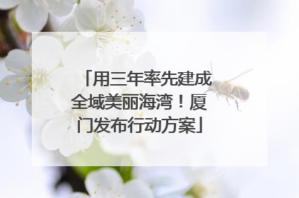 用三年率先建成全域美丽海湾！厦门发布行动方案