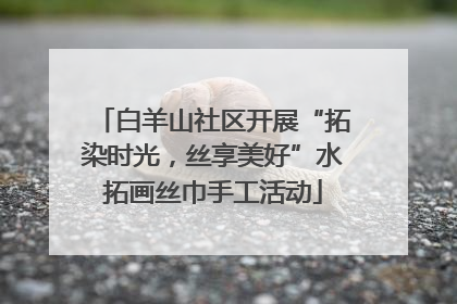 白羊山社区开展“拓染时光，丝享美好”水拓画丝巾手工活动