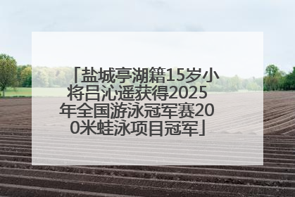 盐城亭湖籍15岁小将吕沁遥获得2025年全国游泳冠军赛200米蛙泳项目冠军