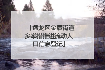 盘龙区金辰街道多举措推进流动人口信息登记