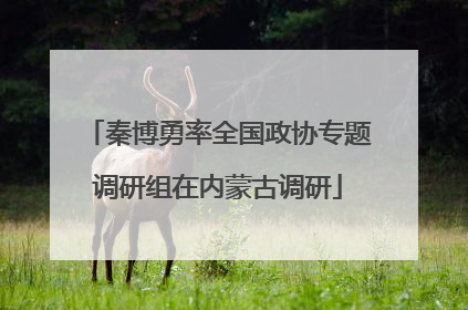 秦博勇率全国政协专题调研组在内蒙古调研