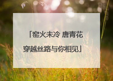 窑火未冷 唐青花穿越丝路与你相见