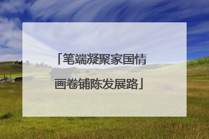 笔端凝聚家国情  画卷铺陈发展路