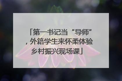 第一书记当“导师”，外籍学生来怀柔体验乡村振兴现场课