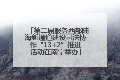 第二届服务西部陆海新通道建设司法协作“13+2”推进活动在南宁举办