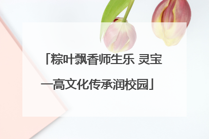 粽叶飘香师生乐 灵宝一高文化传承润校园