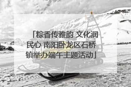 粽香传雅韵 文化润民心 南阳卧龙区石桥镇举办端午主题活动