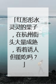 红彤彤水灵灵的果子，在杭州街头大量成熟，看着诱人但能吃吗？