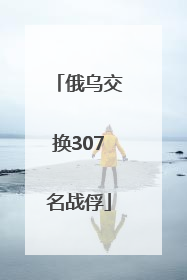 俄乌交换307名战俘