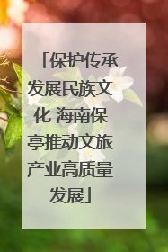 保护传承发展民族文化 海南保亭推动文旅产业高质量发展