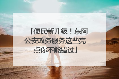 便民新升级！东阿公安政务服务这些亮点你不能错过