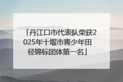 丹江口市代表队荣获2025年十堰市青少年田径锦标团体第一名