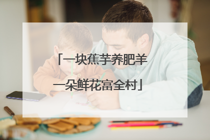 一块蕉芋养肥羊 一朵鲜花富全村