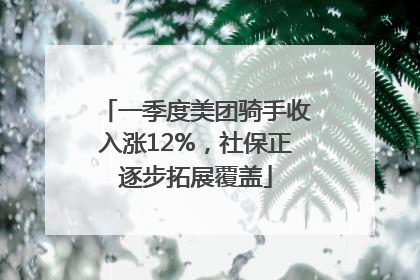 一季度美团骑手收入涨12%，社保正逐步拓展覆盖