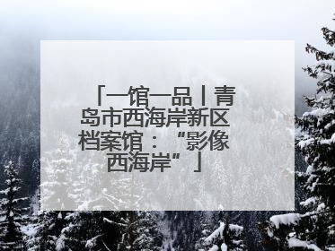 一馆一品丨青岛市西海岸新区档案馆：“影像西海岸”