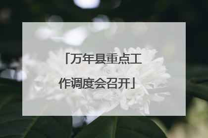 万年县重点工作调度会召开