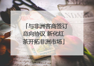 与非洲客商签订意向协议 新化红茶开拓非洲市场