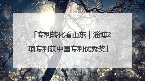 专利转化看山东｜淄博2项专利获中国专利优秀奖