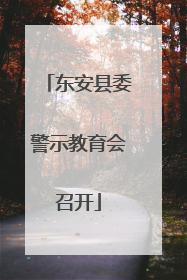 东安县委警示教育会召开