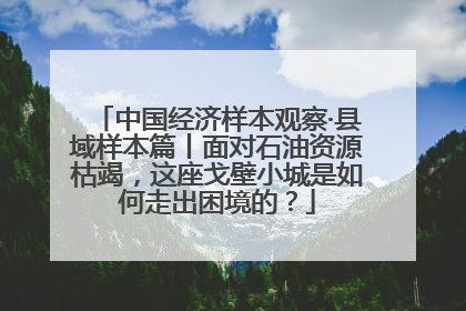 中国经济样本观察·县域样本篇丨面对石油资源枯竭，这座戈壁小城是如何走出困境的？