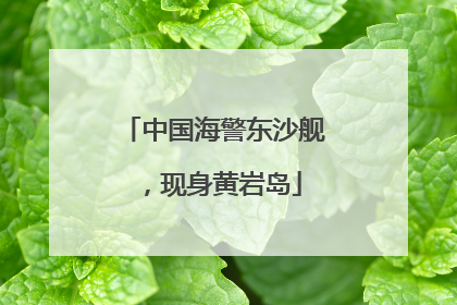 中国海警东沙舰，现身黄岩岛