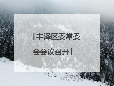 丰泽区委常委会会议召开