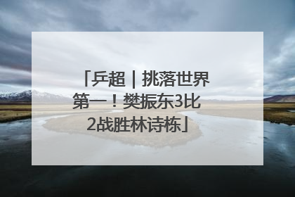 乒超｜挑落世界第一！樊振东3比2战胜林诗栋