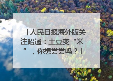 人民日报海外版关注昭通：土豆变“米”，你想尝尝吗？