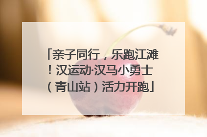 亲子同行，乐跑江滩！汉运动·汉马小勇士（青山站）活力开跑