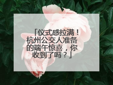 仪式感拉满！杭州公交人准备的端午惊喜，你收到了吗？