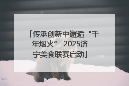 传承创新中邂逅“千年烟火” 2025济宁美食联赛启动