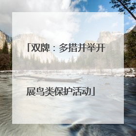 双牌：多措并举开展鸟类保护活动