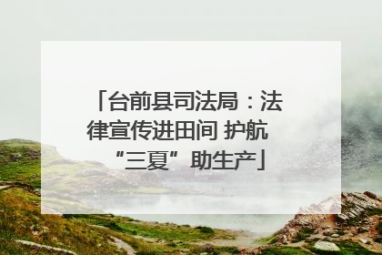 台前县司法局：法律宣传进田间 护航“三夏”助生产