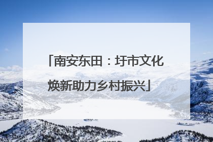 南安东田：圩市文化焕新助力乡村振兴