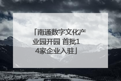 南通数字文化产业园开园 首批14家企业入驻