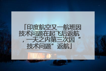 印度航空又一航班因技术问题在起飞后返航，一天之内第三次因“技术问题”返航